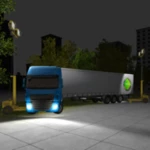 night truck parking 3d android application logo